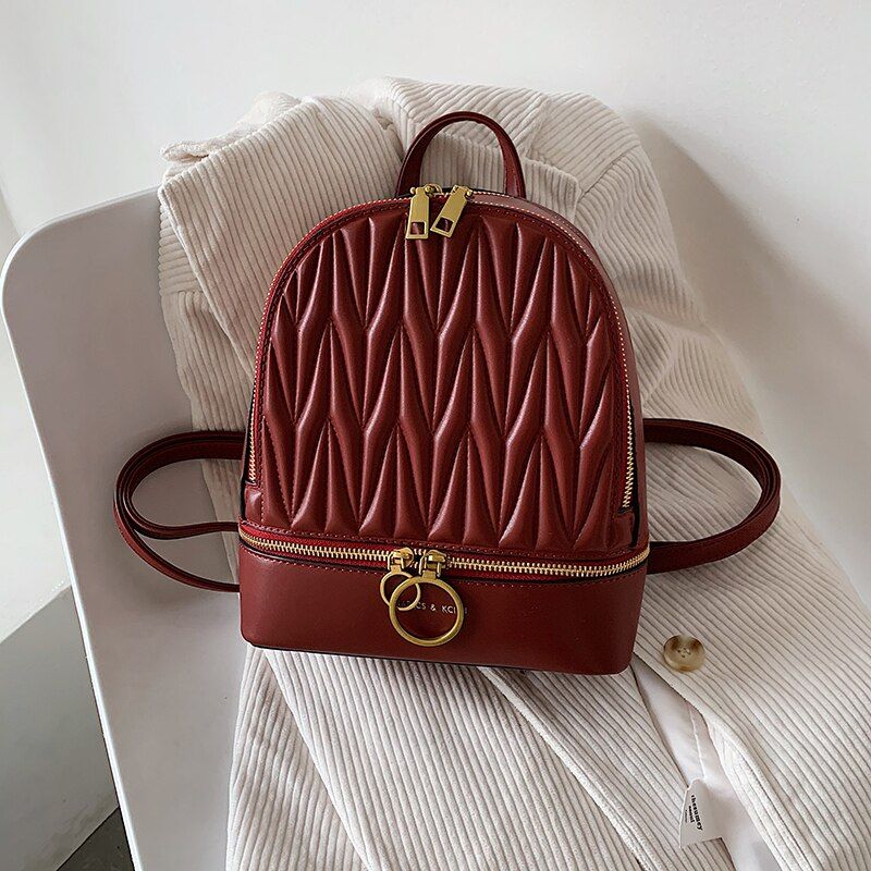 sac à dos en cuir rétro