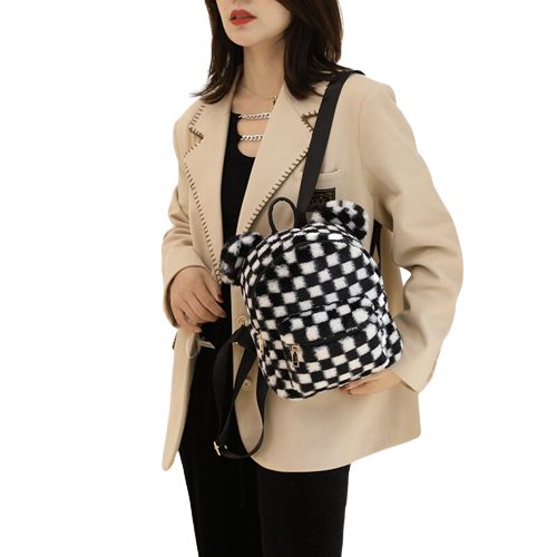 sac à dos femme motif carreau