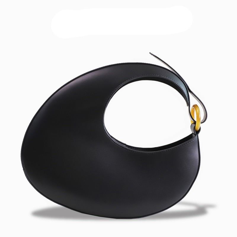 sac a main en cuir ovale pour femme