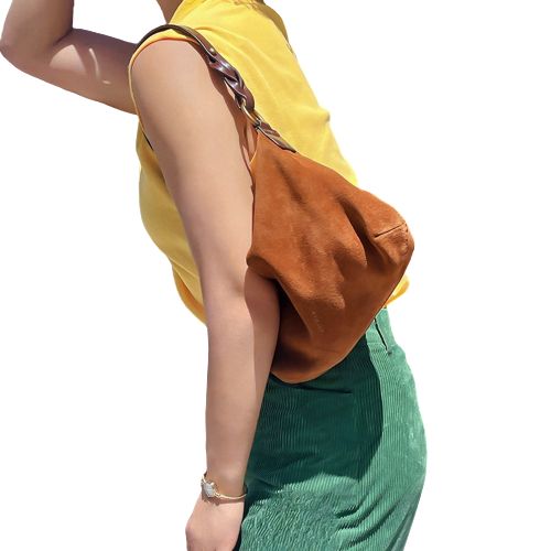 sac à main en daim marron chic