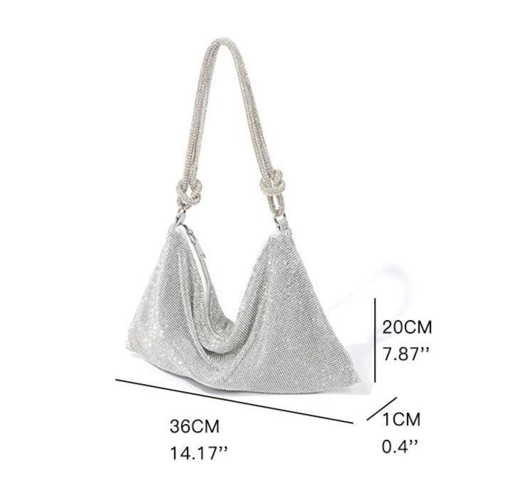 sac à main en strass noir