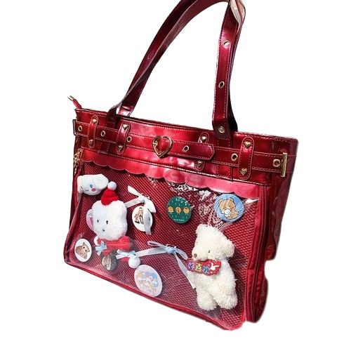 sac à main en synthétique rouge pour femme