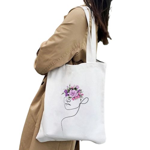 sac à main femme avec dessin de visage