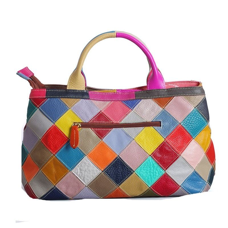 sac a main femme design carreau