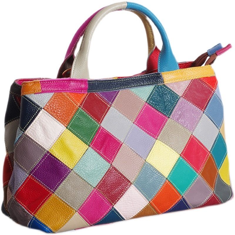 sac a main femme motif carreau