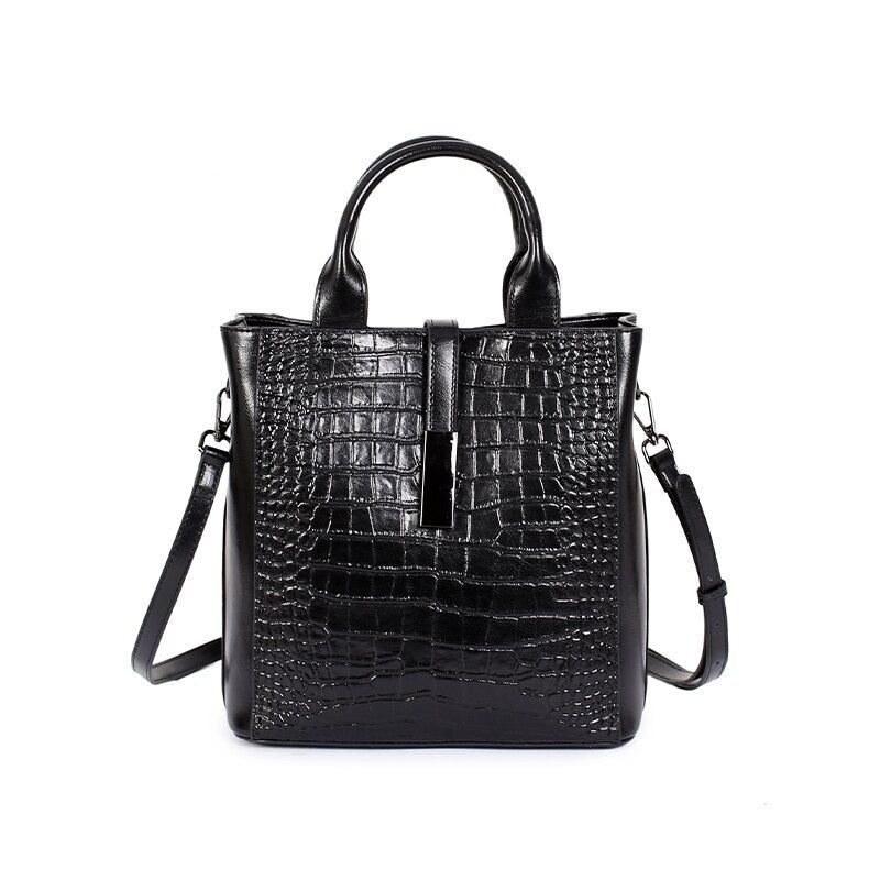 sac a main femme noir effet croco