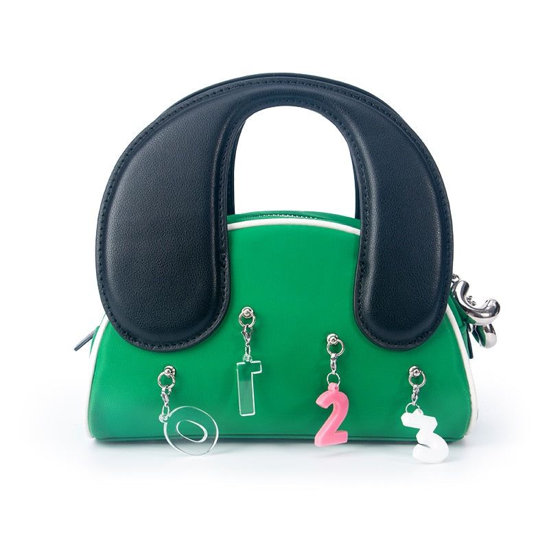 sac a main femme porte main vert original