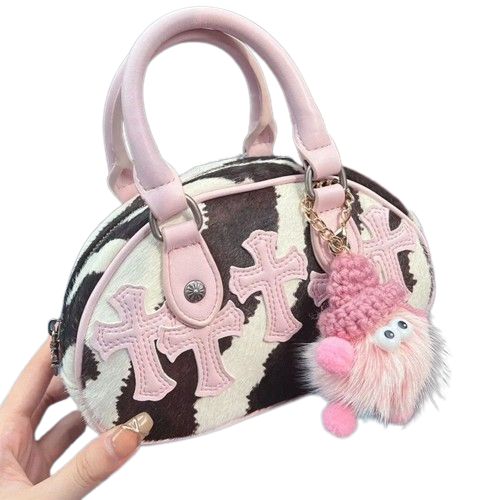 sac a main femme tendance avec pompon