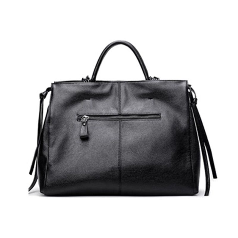 sac à main noir en cuir pour femme
