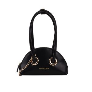 sac a main noir porté épaule femme pas cher