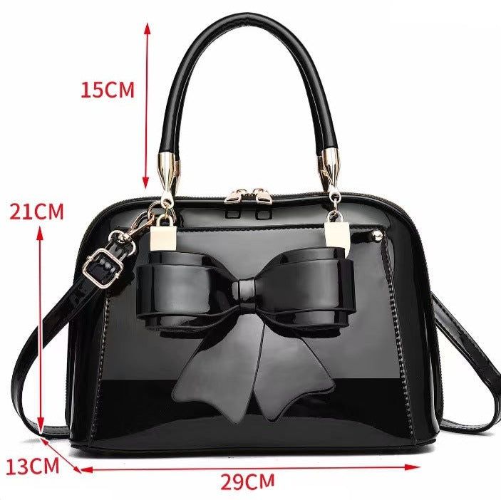sac a main noir vernis pour femme