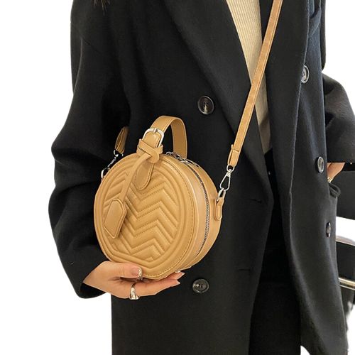 sac a main rond en simili cuir