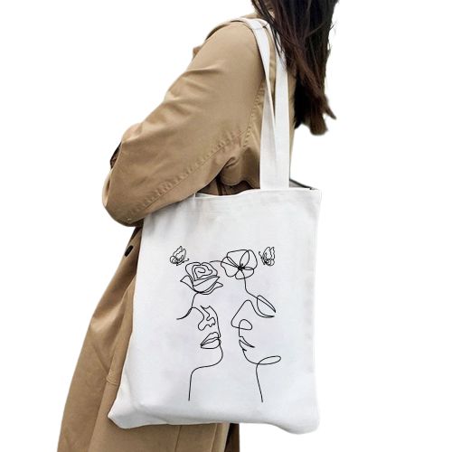 sac à main tendance dessin visage femme
