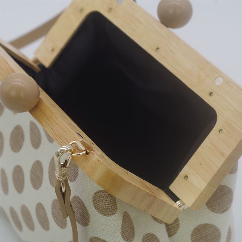 sac bandoulière en tissu à pois