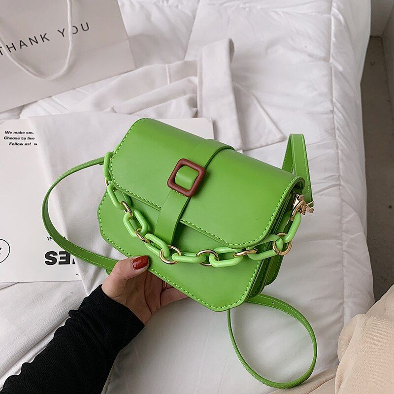 sac bandoulière vert tendance