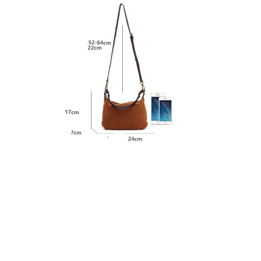 sac en daim marron pour femme