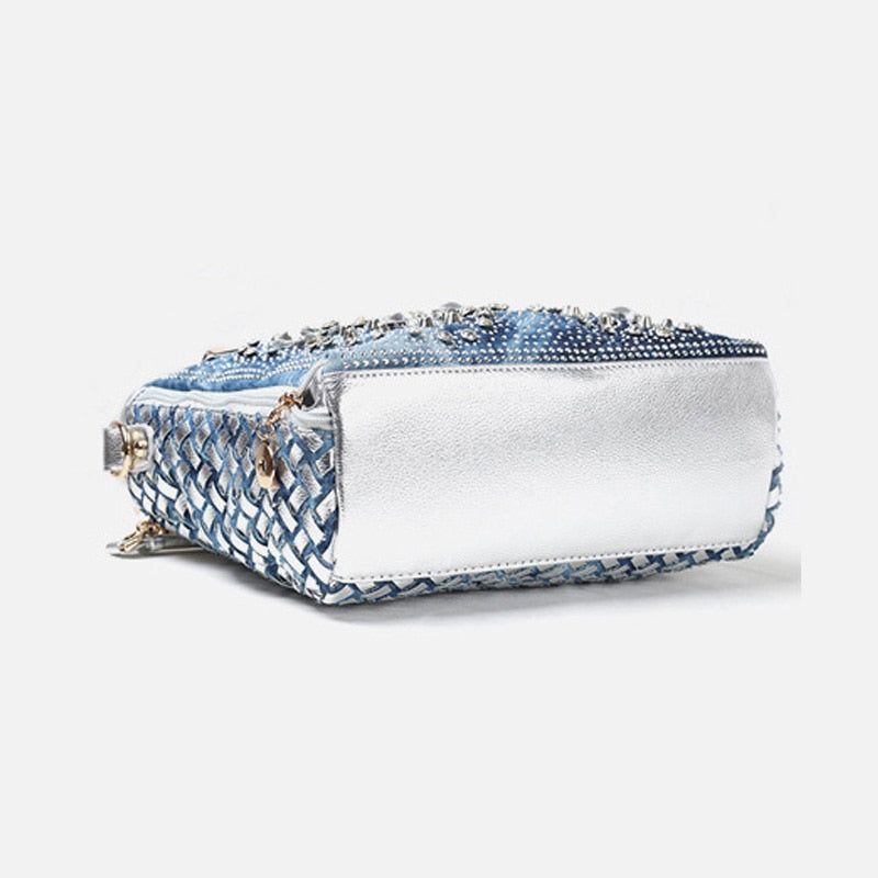 sac en jean élégant avec strass