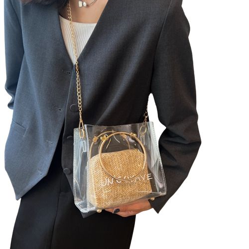 sac en plastique transparent pour femme