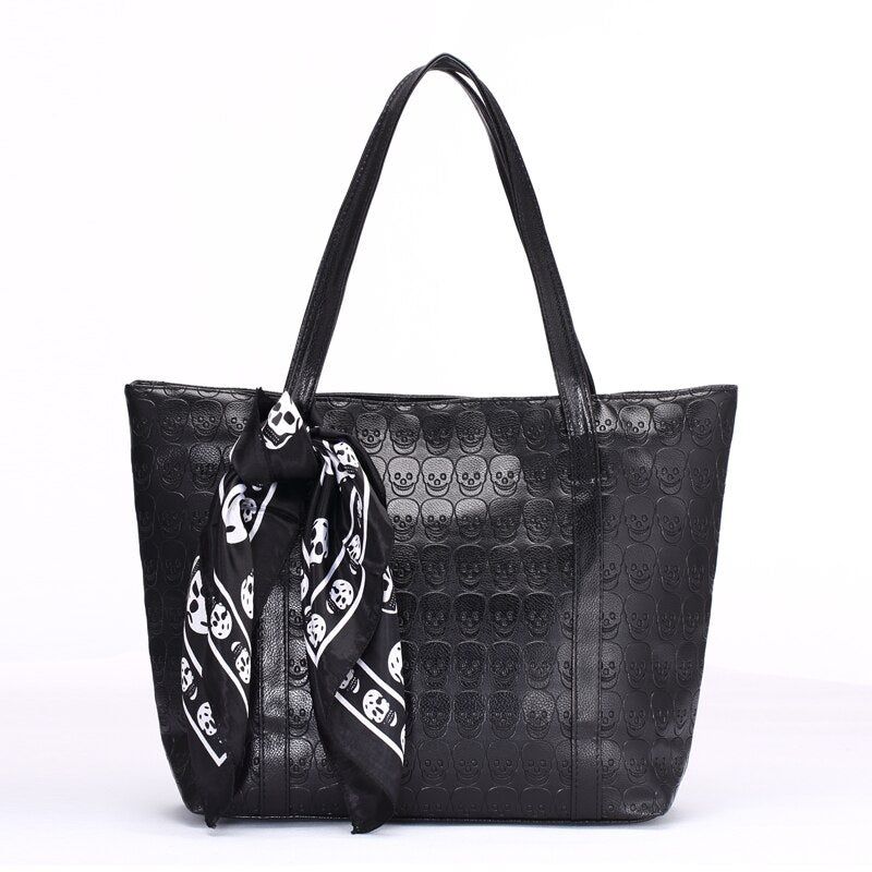 sac femme noir chic avec foulard