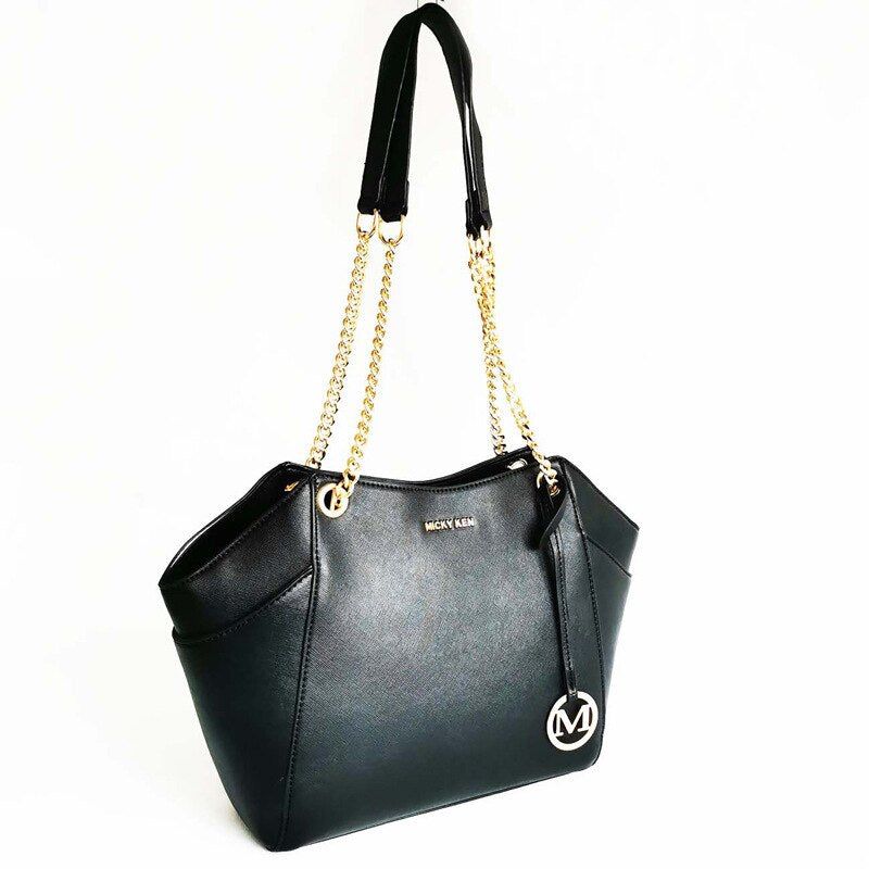 sac femme noir style chaine