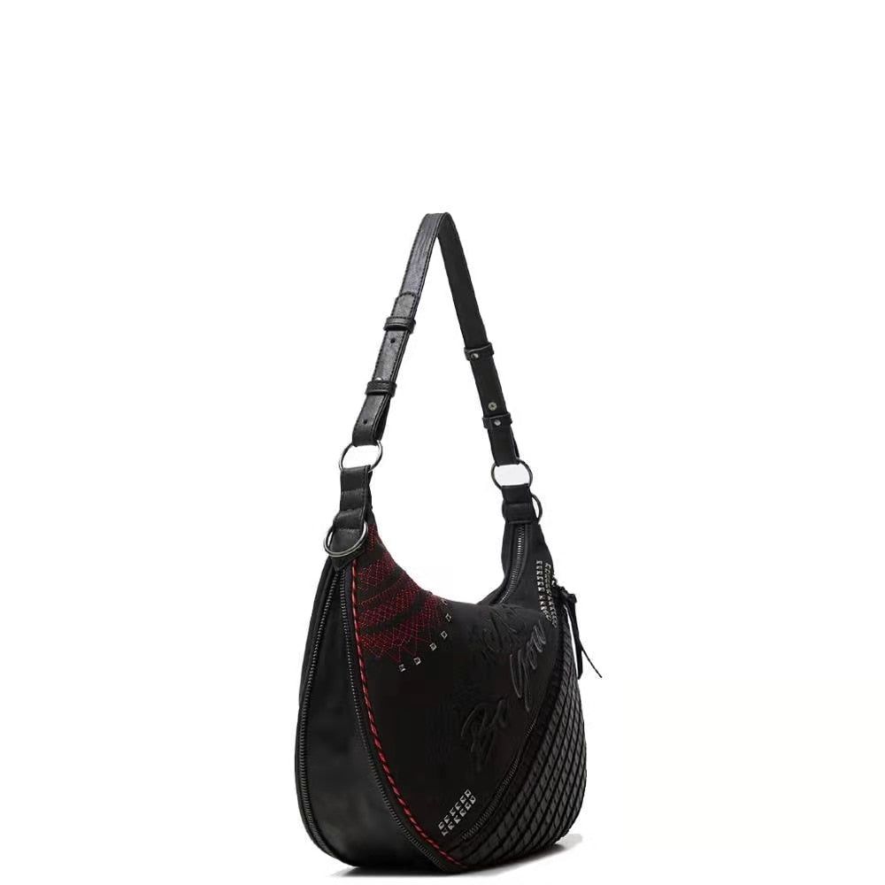 sac noir femme style porte epaules