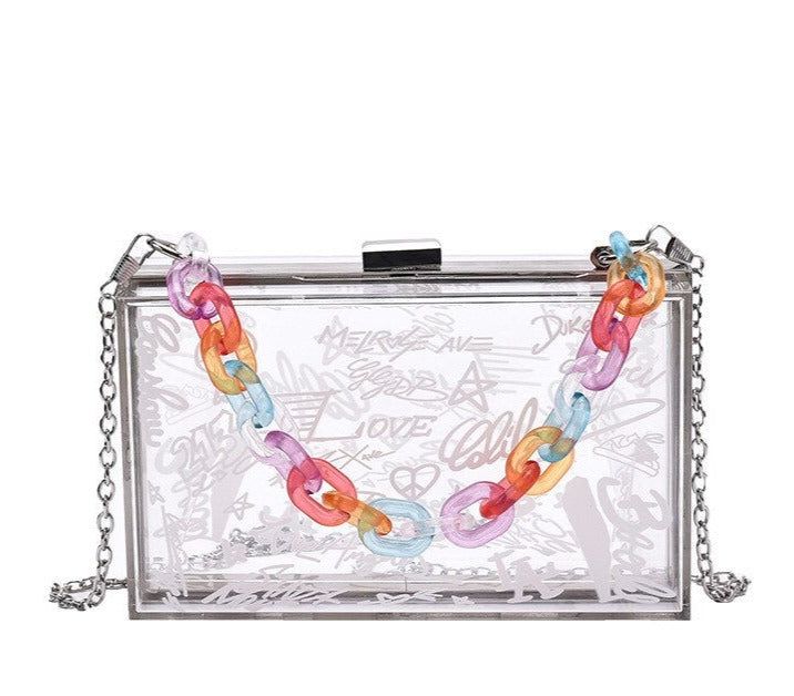 sac pochette femme transparent