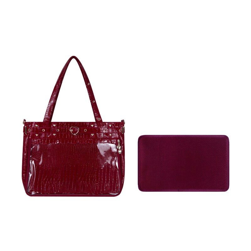 sac rouge pour femme en cuir synthétique