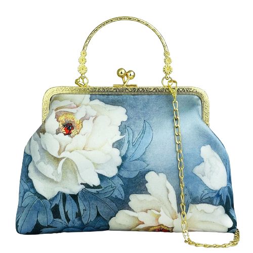 sac tendance femme motif fleuri bleu