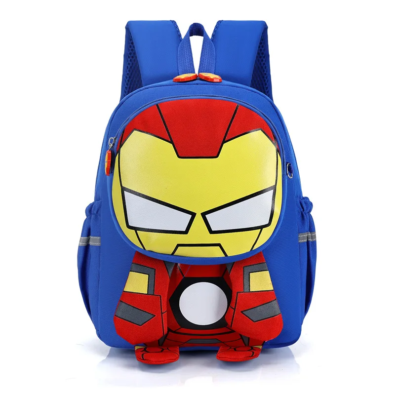 sac à dos enfant motifs Spider-Man et Iron Man